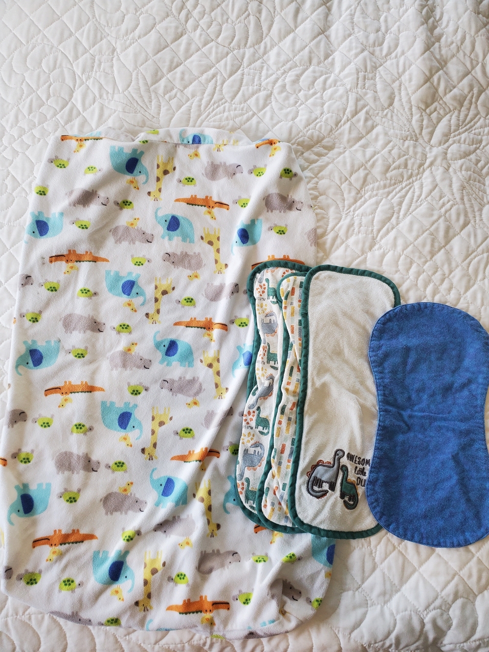Jungle Animals Changing Pad Cover And Burp Cloths